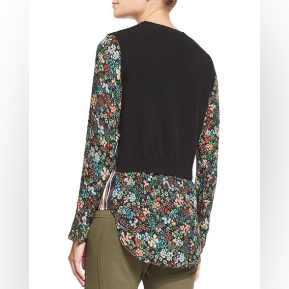 Veronica Beard Mellow Mixed Media Cashmere Sweater - Picture 3 of 11